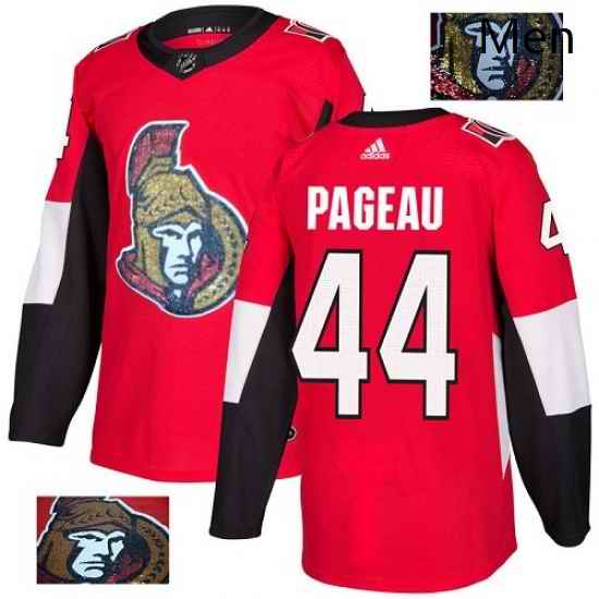 Mens Adidas Ottawa Senators 44 Jean Gabriel Pageau Authentic Red Fashion Gold NHL Jersey